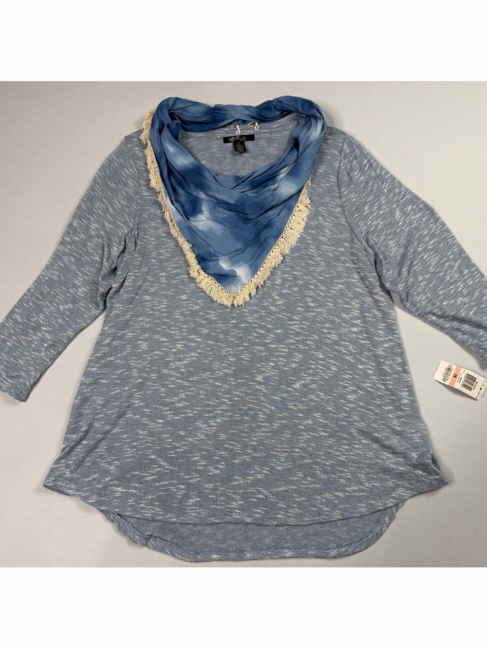 Light Blue Heathered Men's Long Sleeve Shirt